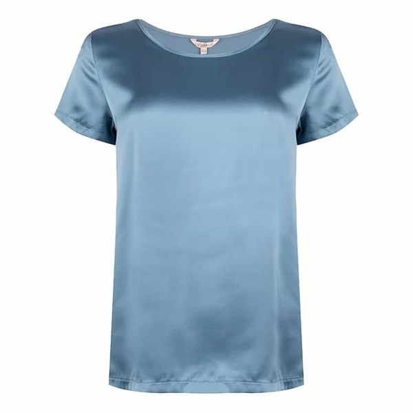 Esqualo T-shirt en soie - bleu (658)