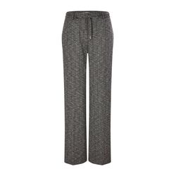 s.Oliver Black Label Trousers with a herringbone pattern - black (99Q2)