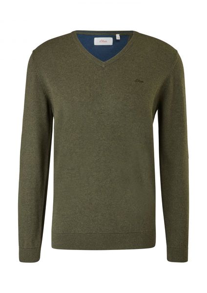 s.Oliver Red Label Regular fit: fine knit sweater - green (79W0)