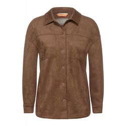 Cecil Velour Overshirt - brown (13304)