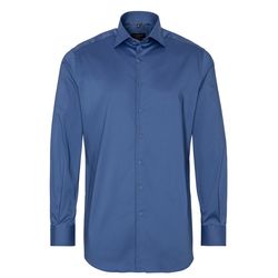 Eterna Modern Fit: chemise à manches longues - bleu (07)