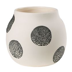 Räder Vase (Ø11x10cm) - blanc/noir (0)