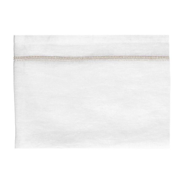 Pomax Serviettes en lin - 4 pièces - blanc (WHI)