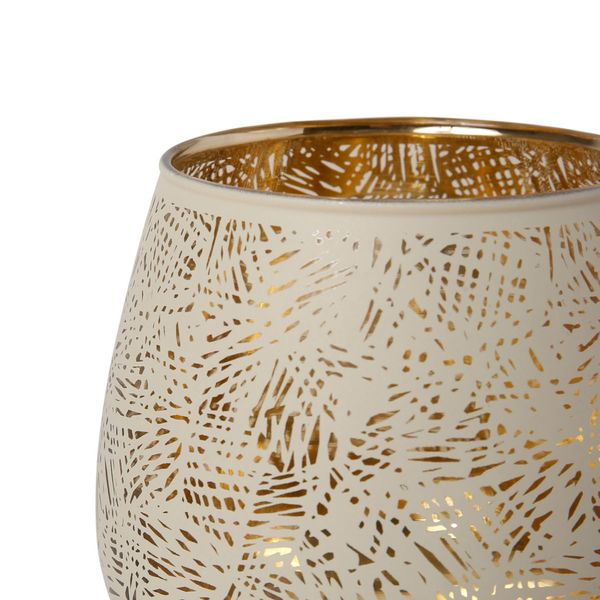 SEMA Design Candle jar (Ø12x12cm) - gold/white (00)