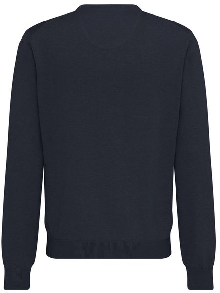 Fynch Hatton Fine knit cotton sweater - blue (690)