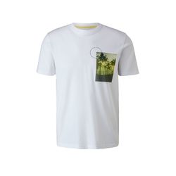 Q/S designed by T-shirt en jersey à imprimé photo - blanc (01D0)