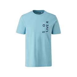 s.Oliver Red Label Jersey T-shirt with front print - blue (63D0)