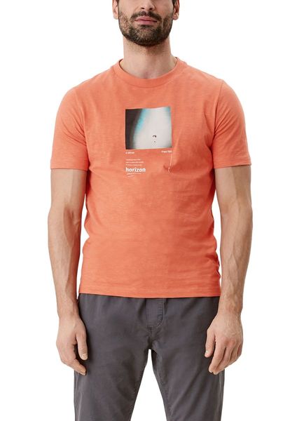 s.Oliver Red Label T-shirt avec imprimé sur le devant - orange (2371)