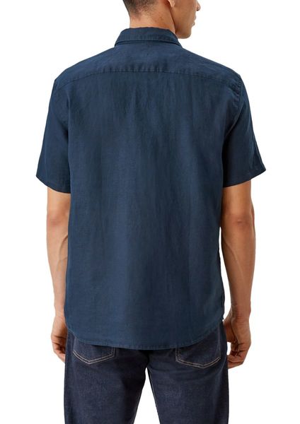 s.Oliver Red Label Regular : chemise à manches courtes en lin - bleu (5978)