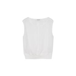Marc O'Polo Linen top with knitted waistband - white (100)