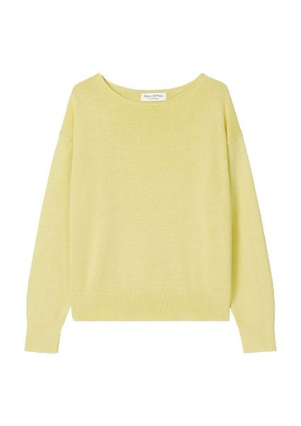 Marc O'Polo Sweater made from an organic cotton-linen mix - yellow (251)