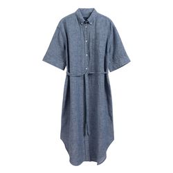 Gant Linen chambray shirt dress - blue (423)