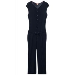 Street One Jersey jumpsuit with a wide leg - blue (13765)