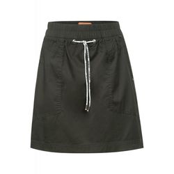 Street One Mini skirt in solid color - green (13610)