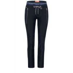 Street One Loose fit trousers in plain colour - blue (13765)