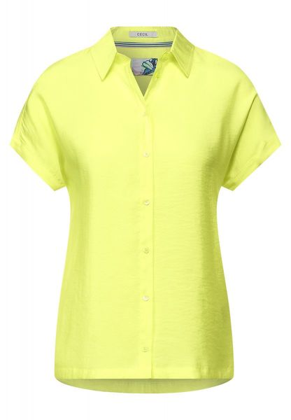 Cecil Solid Oversize Collar Blouse - yellow (13811)