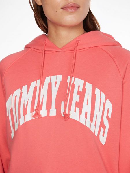 Tommy Jeans Relaxed Fit Hoodie im College-Stil - pink (TIJ)
