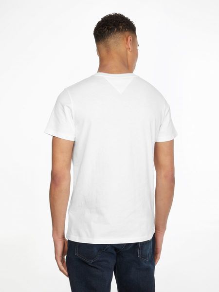 Tommy Jeans T-Shirt en coton bio à drapeau - blanc (YBR)