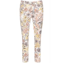 Gerry Weber Edition 7/8 pants with floral print - white/brown (09113)