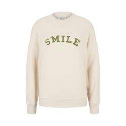 Tom Tailor Denim Sweater with lettering - beige (10336)