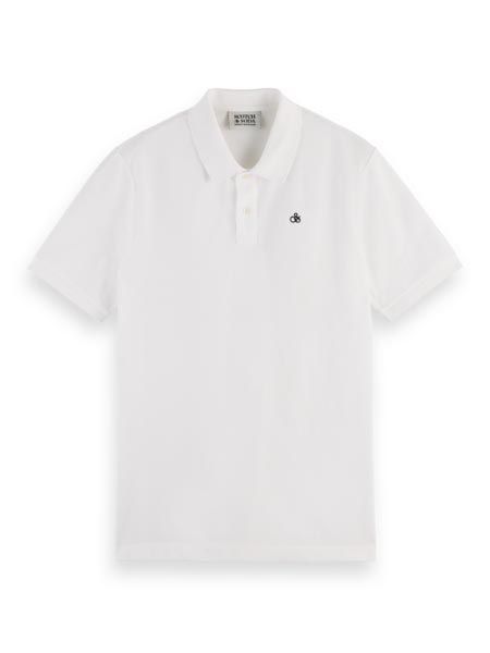 Scotch & Soda Piqué-Poloshirt aus Bio-Baumwolle - weiß (0006)