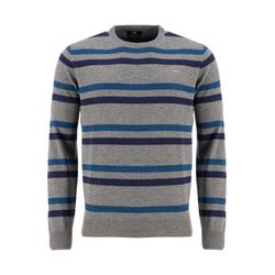 Fynch Hatton Sweater with stripes - gray/blue (912)