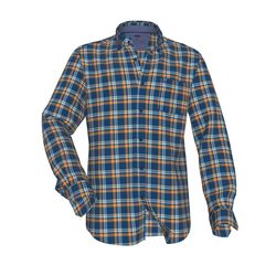 Fynch Hatton Shirt with check pattern - orange/blue (6020)