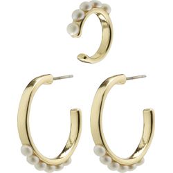 Pilgrim Hoop earrings and cuff - Energetic - gold (GOLD)