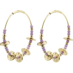 Pilgrim Purple hoop earrings - Energetic - gold/purple (GOLD)