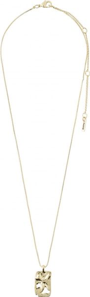 Pilgrim Square pendant necklace - Happy - gold (GOLD)