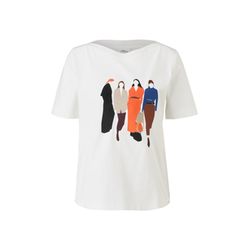 s.Oliver Black Label T-shirt à motif - blanc (02D0)