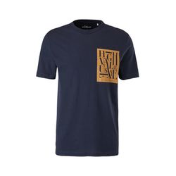 s.Oliver Red Label T-Shirt mit Frontprint  - blau (59D1)