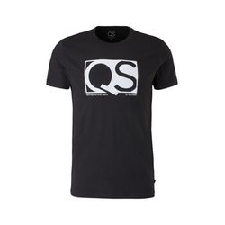 Q/S designed by T-Shirt mit Frontprint - schwarz (99D0)