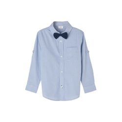 s.Oliver Red Label Slim: Hemd mit abnehmbarer Fliege - blau (53N4)