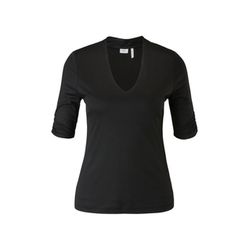 s.Oliver Black Label T-Shirt mit V-Ausschnitt - schwarz (9999)