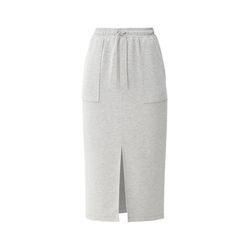 s.Oliver Red Label Scuba skirt with a front slit  - gray (9400)