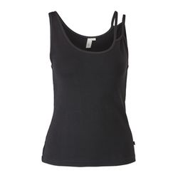 Q/S designed by Sleeveless top with double shoulder straps  - black (9999)