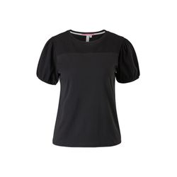 Q/S designed by Jersey shirt with mesh insert - black (9999)