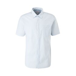 s.Oliver Red Label Regular fit: striped short sleeve shirt - white (01G7)