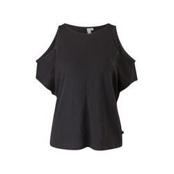 Q/S designed by T-shirt with shoulder cut-outs - black (9999)