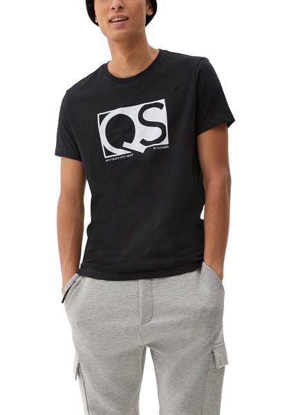 Q/S designed by T-shirt with a front print - black (99D0)