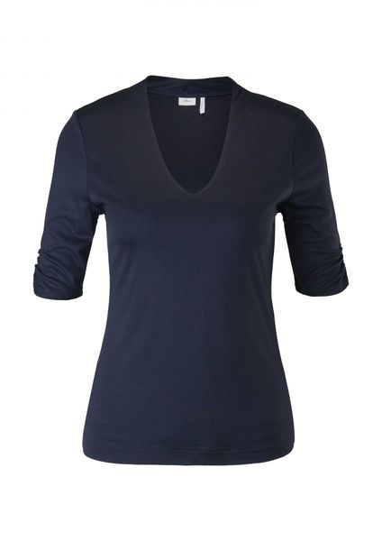 s.Oliver Black Label T-Shirt mit V-Ausschnitt - blau (5959)