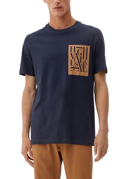 s.Oliver Red Label T-shirt avec impression sur le devant  - bleu (59D1)