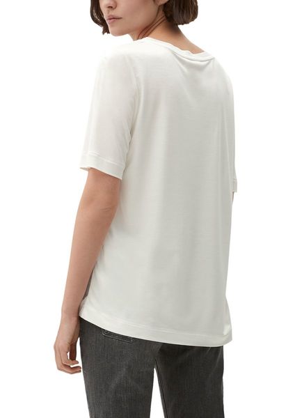 s.Oliver Black Label T-Shirt mit Satinfront - orange/beige (02D3)