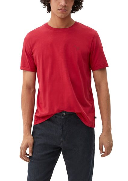 Q/S designed by T-shirt en jersey à détail imprimé - rouge (36D0)