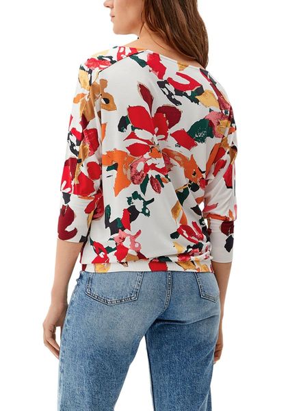 s.Oliver Red Label Long sleeve top with all-over print - red/orange/beige (81A3)