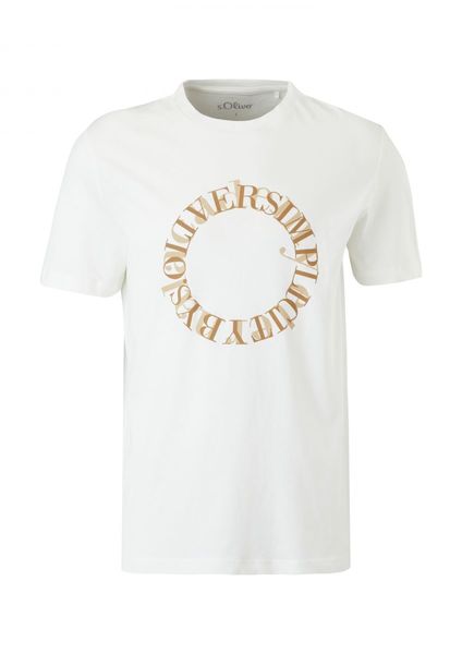 s.Oliver Red Label T-shirt avec impression sur le devant  - beige (02D2)
