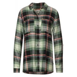 Street One Shirt blouse with check pattern - green (34086)