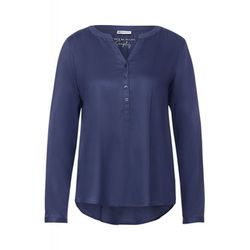 Street One Blouse in plain color - blue (14095)