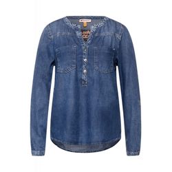 Street One Denim blouse with breast pockets - blue (14383)